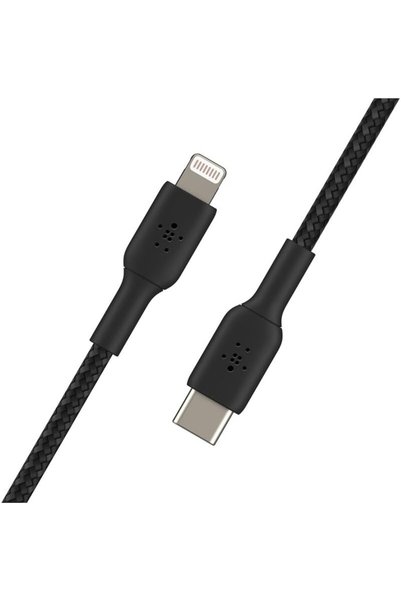KHİ-ZAİ Örgülü USB-C - Lightning Kablosu (Hızlı Şarj Kablosu) Hızlı Şarj MFi Sertifikalı USB-C Kablosu (1m,