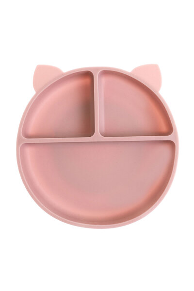 Baby Plus Vakumlu Silikon Mama Tabağı - Pembe