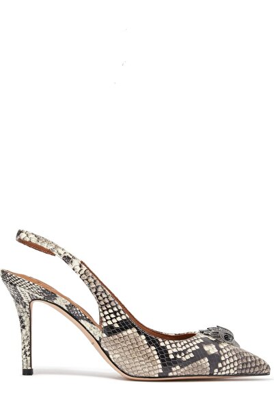 Kurt Geiger High Heeled Brown Slingback Snakeskin Shoes