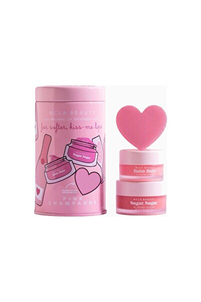 NCLA Beauty Pink Champagne 3-Piece Vegan Lip Care Set
