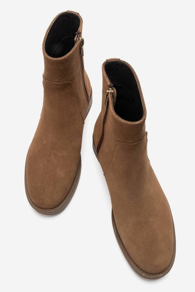 Zeynep Sıradağlı Hayli Genuine Leather Women's Boots Brown Suede