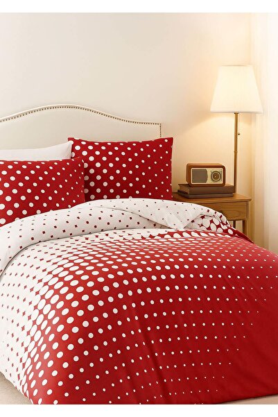 OXFORD HOME Σετ σεντόνια βαμβακερά σατέν πολυτελείας 300TC 240x260 κόκκινο πο...