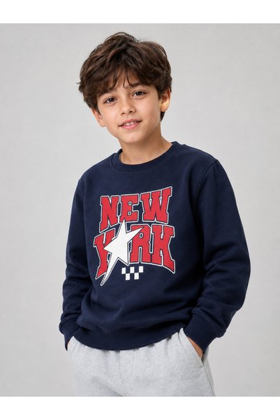 Victor and Jane Boys’ Cut & Sew Graphic Pullover