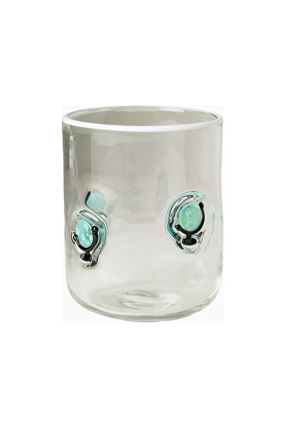 Anthropologie The Icon Handmade Bead Detailed Glass Juice Cup
