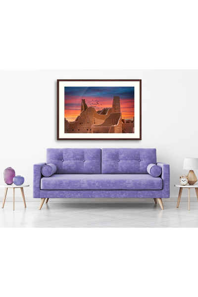 ALAYRA International Diriyah Heritage Landscape (30x40 cm) With Outer Frame f...
