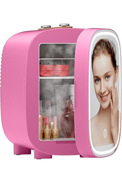 GENERAL LIGIANT DF01A Skincare Mini Fridge with LED Mirror, Low Noise, Cold a...