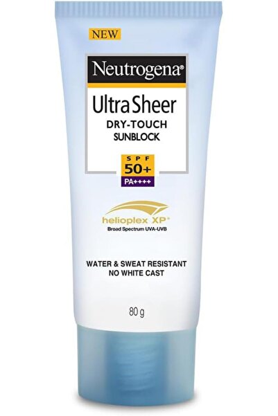 Neutrogena Ultra Sheer Dry Touch Sunblock SPF 50+ Sunscreen (White,80 g))