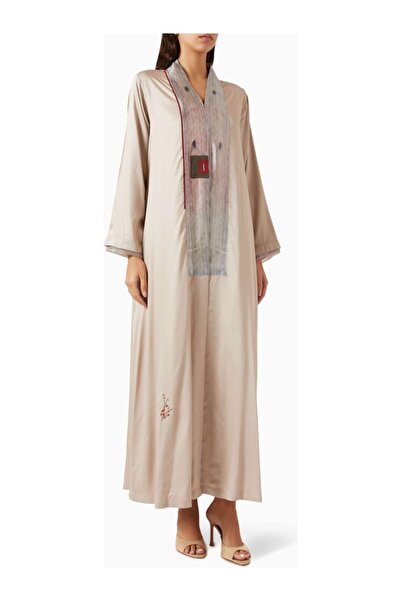 ZAH Design Modern Design Abaya with Long Sleeves and Open Front Detail for Co...