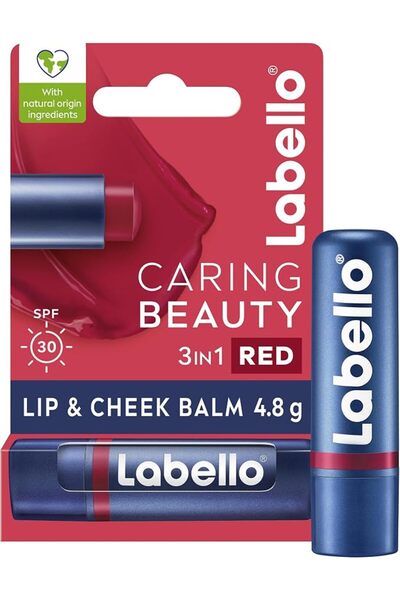 LABELLO Lip Caring Beauty Red Color Lip and Cheek Balm SPF 30 Moisturising Ti...
