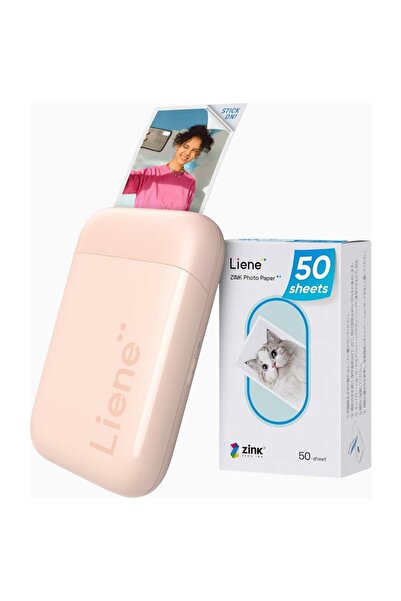 Liene Pearl K100 Mini Bluetooth Fotoğraf Yazıcısı, 300DPI, Çinko Kağıt