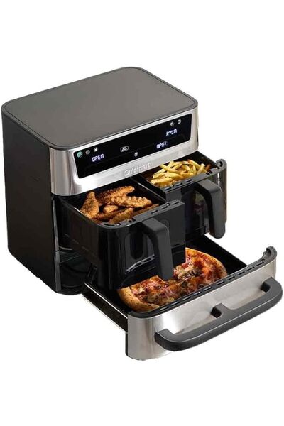 Cuisinart Tri Zone Air Fryer and Oven 13.6 L Without PFAS, 3 Zones, 2 Baskets...