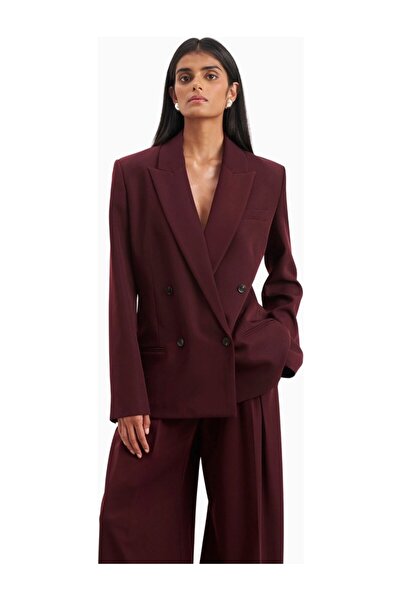 BECAUSE OF ALICE Dropped Waist Double Breasted Blaze Oversize Women's Jacket
