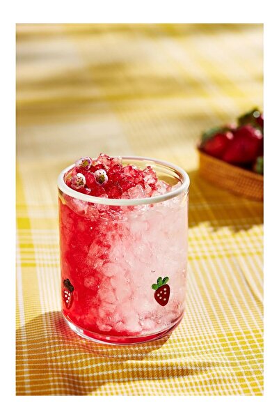 Anthropologie The Icon Food & Drink Handmade Bead Detailed Glass Cup