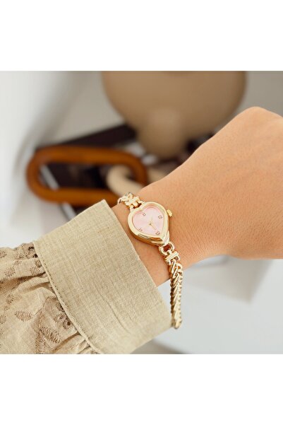 Boise Atelier Emmel Gold-Pink Watch |   Clock