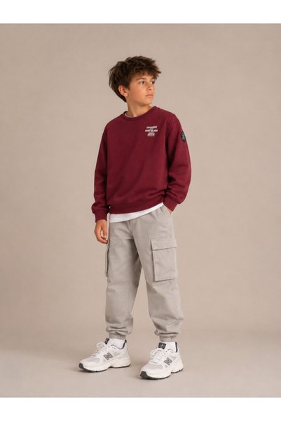 Victor and Jane Boys Graphic Long Sleeve Fit Sweatshirt with Back Print