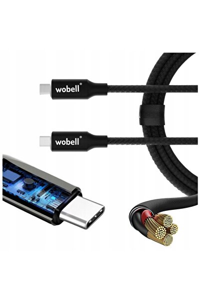 WOBELL Set 2x Cablu de Încărcare Rapidă Blashorn USB-C la USB-C, QC 3.0 2.4A,...