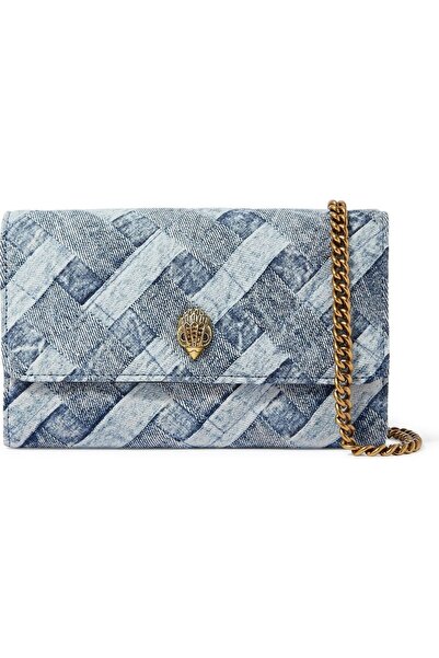 Kurt Geiger Kensington Small Chain Denim Wallet 7X10X2 cm