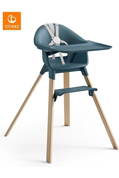 Stokke Clikk Mama Sandalyesi, 3 Kademeli Ayar, 5 Nokta Emniyet Kemeri, Tepsi ...