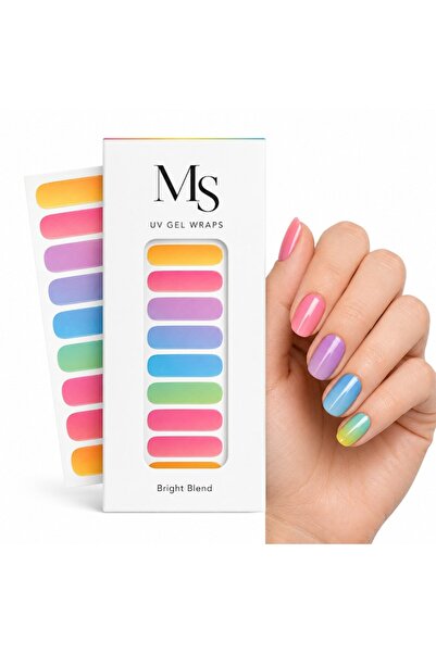 Ms Set de folii UV pentru unghii Bright Blend, 20 bucăți, multicolor pastel, ...