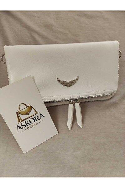 Askora Maralle Zincir Askılı Kanat Detaylı Kadın Omuz& Portföy Çantası