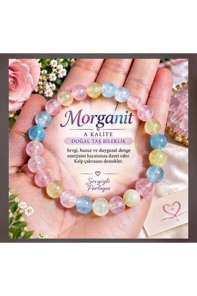 best bioenerji taş terapi A Quality Morganite Natural Gemstone Bracelet – the...