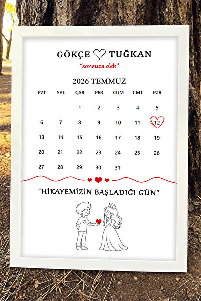 Kamenca Kişiye Özel Sevgiliye Hediye - Yıldönümü Hediyesi - Aşk Takvimi - Sev...