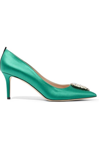 Sarah Jessica Parker Green Tempest Crystal Brooch High Heels