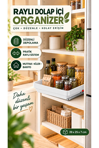 Hagen Rail Cabinet Organizer Drawer Kitchen, Bathroom, and Under-Sink Organizer