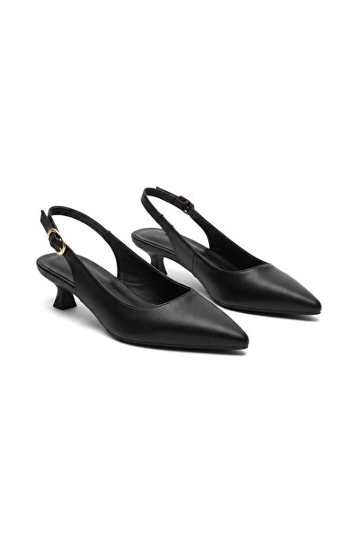 Zerenyus Zrct3 - Short Nut Heeled Pointed Toe Women's Shoes 4 cm Black