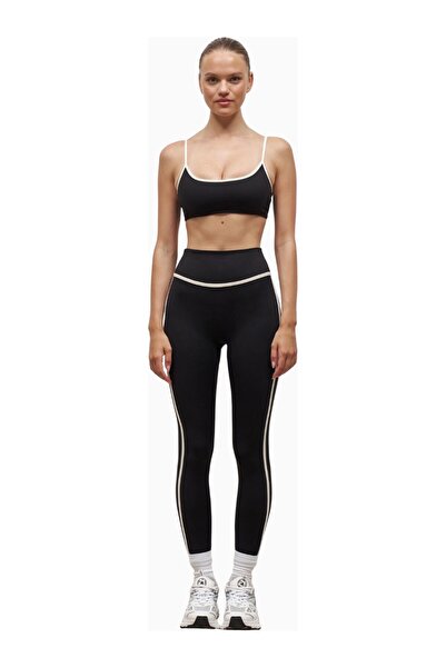 BECAUSE OF ALICE Base Contrast Trim Leggings High Waist Shaping Women's Leggings