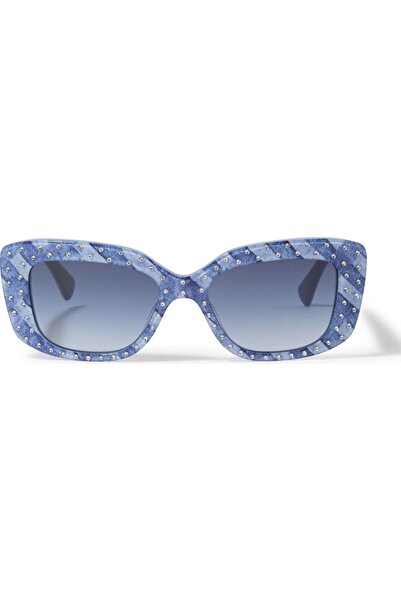 Kurt Geiger Shoreditch Gem Rectangle Sunglasses Uv Protection