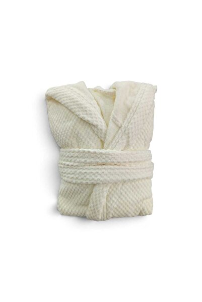 Özdilek (1A - OUTLET) رداء حمام مخملي لامع بغطاء للرأس (مقاس S-M)