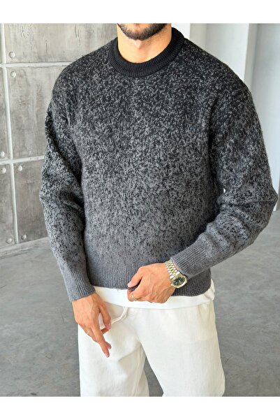 FO4RBS Transitional Pattern Crew Neck Knitwear Black