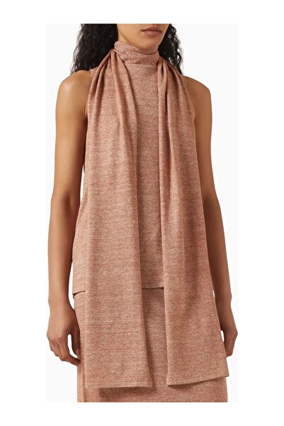12storeez Merino Wool and Linen Blend, Open Back Shawl Detail Women's Blouse