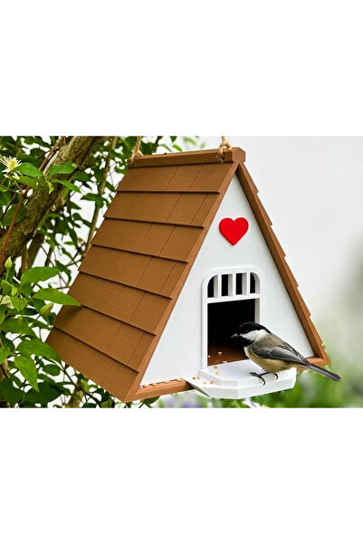 CMHOME بيت طيور بانجلوڤ مع عش وطعام - عش طيور للحديقة مزخرف - طباعة ثلاثية ال...