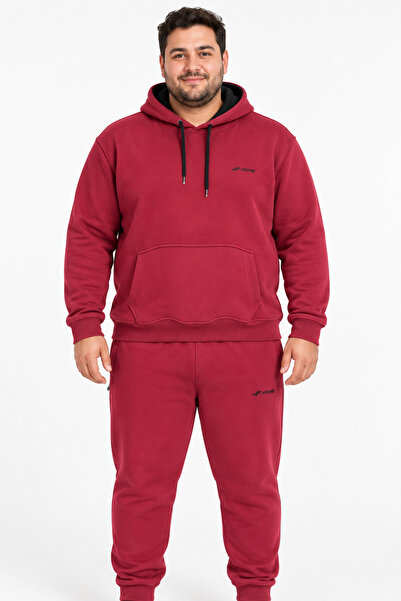 FORE SPORT Men's Hooded 3 Thread Raster Hooded Oversized Tracksuit Set
