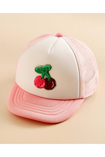 REDTAG Girls Pink Cherry Print Cap