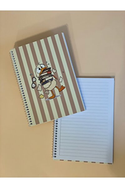 D&Y COLLECTION Ördek Desenli Spiralli Defter
