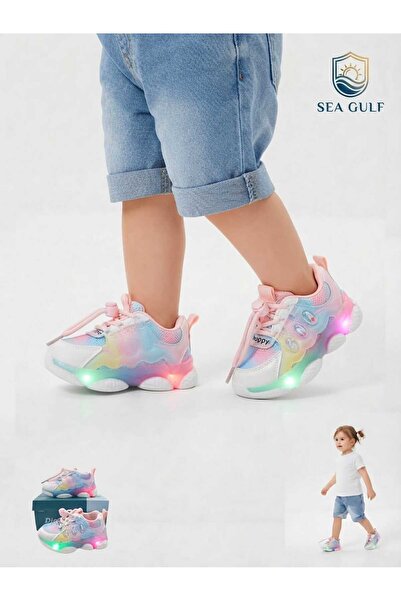 sea gulf حذاء أطفال بإضاءة عند الحركة مريح وسهل اللبس