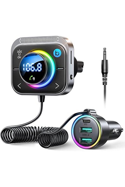 Joyroom Bluetooth 5.3 FM/AUX Bluetooth Car Adapter, 【Air Vent Installation & ...