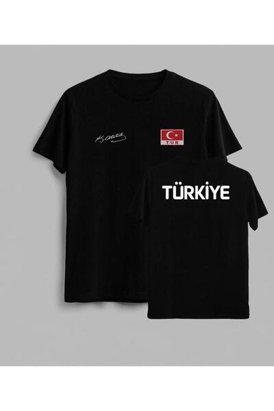ATATÜRK İMZALI ÖZEL TASARIM TÜRKİYE BASKILI T-SHİRT