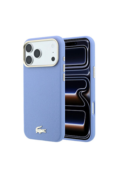 Lacoste iPhone 18 Pro Max Kılıf Lisanslı M-Safe PVC Yarı Pike İkonik Timsah L...