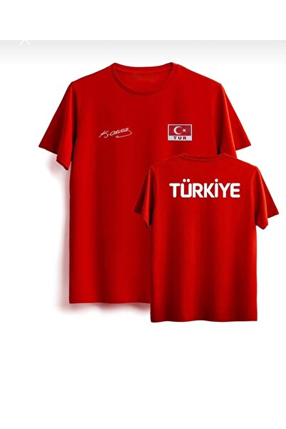 ATATÜRK İMZALI ÖZEL TASARIM TÜRKİYE BASKILI T-SHİRT