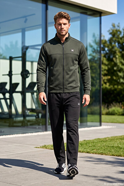 REMSA Men's Shoulder Camisole Detail Jacket Bottom Cotton Tracksuit Set 26719...