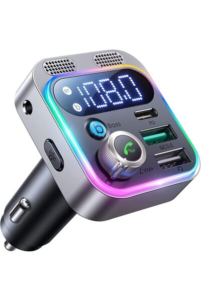 Joyroom 2022 Bluetooth 5.3 FM Transmitter for Car, [Stronger Dual Mics & HiFi...