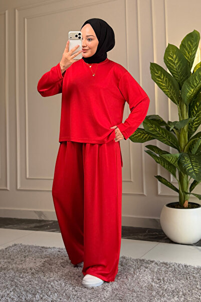 Suede Style 6685 - Set de damă elegant, confortabil, lejer, plisat, din modal...