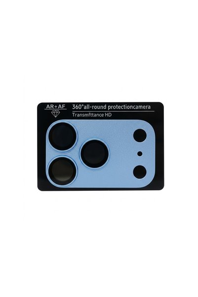 TRUSMI iPhone 18 Pro Integrated Armored Metal Camera Lens Protector Light Blue Tg09-18