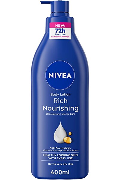 Nivea Body Lotion for Dry to Very Dry Skin, Rich Nourishing with 100% Pure Hy...