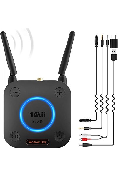 1Mii [نسخة محسنة] جهاز استقبال بلوتوث B06Pro طويل المدى، محول صوت لاسلكي عالي...