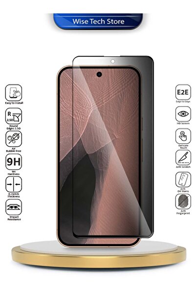 Wtech Screen protector For Google Pixel 11 5G 2026 / Pixel 11 Pro 5G 2026 Premium E2E Series Privacy Full Cover Tempered Glass Clear/Black